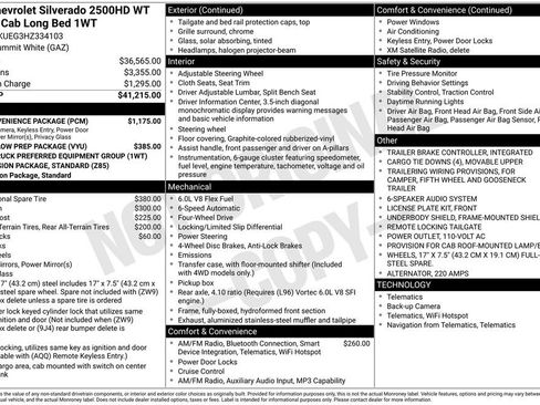 Used 2017 Chevrolet Silverado 2500 W/T w/ WT Convenience Package AWD/4WD image 3