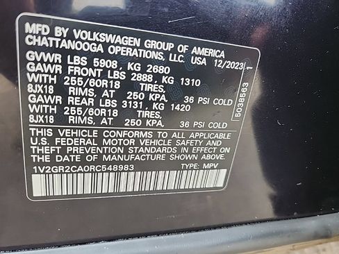 Used 2024 Volkswagen Atlas Peak Edition SEL AWD/4WD image 56