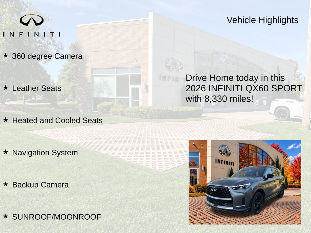 Used 2026 INFINITI QX60 Sport w/ Dark Cargo Package AWD/4WD image 9