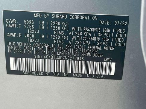 Certified 2022 Subaru Outback Onyx Edition XT image 22