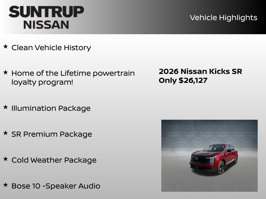 Certified 2026 Nissan Kicks SR w/ SR Premium Package AWD/4WD image 8