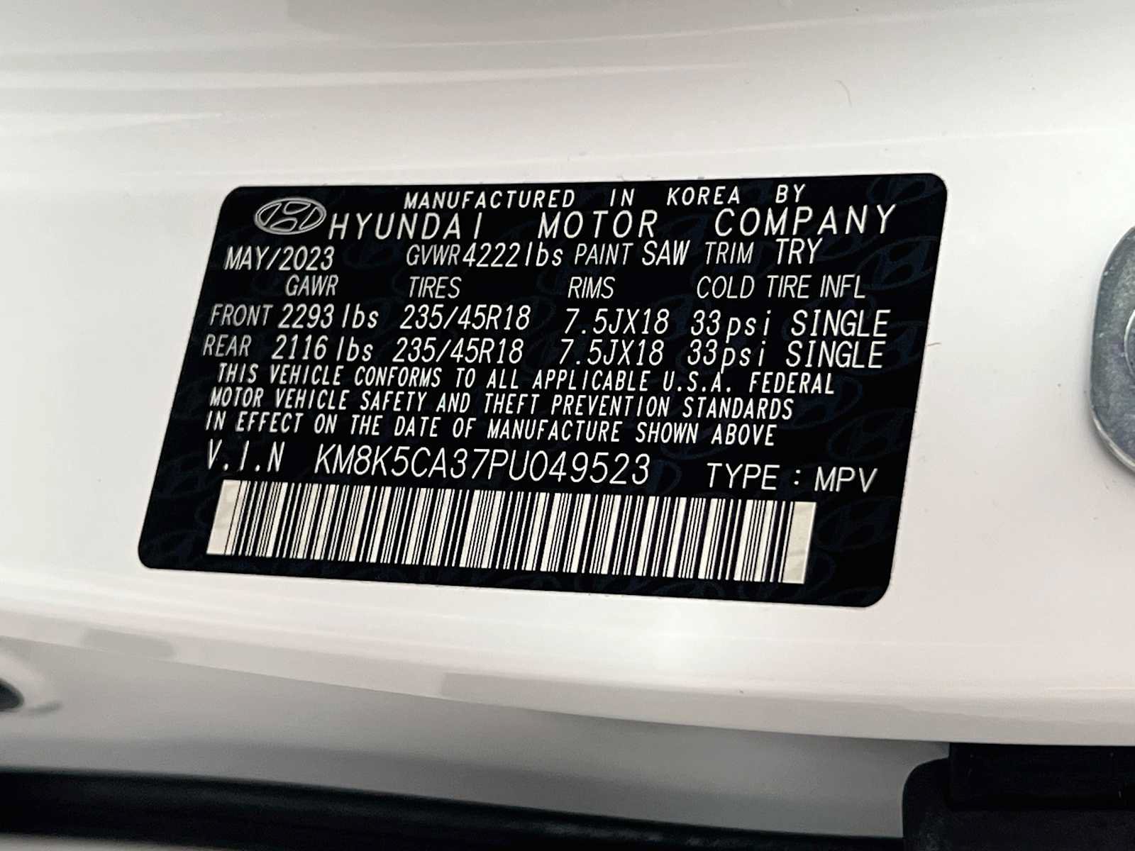 Certified 2023 Hyundai Kona Limited AWD/4WD image 33