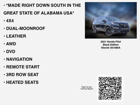 Certified 2021 Honda Pilot Black Edition image 7