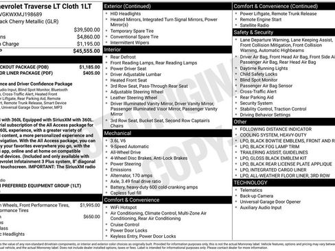 Used 2021 Chevrolet Traverse LT w/ LPO, Blackout Package AWD/4WD image 21