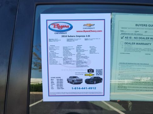 Used 2016 Subaru Impreza 2.0i AWD/4WD image 12