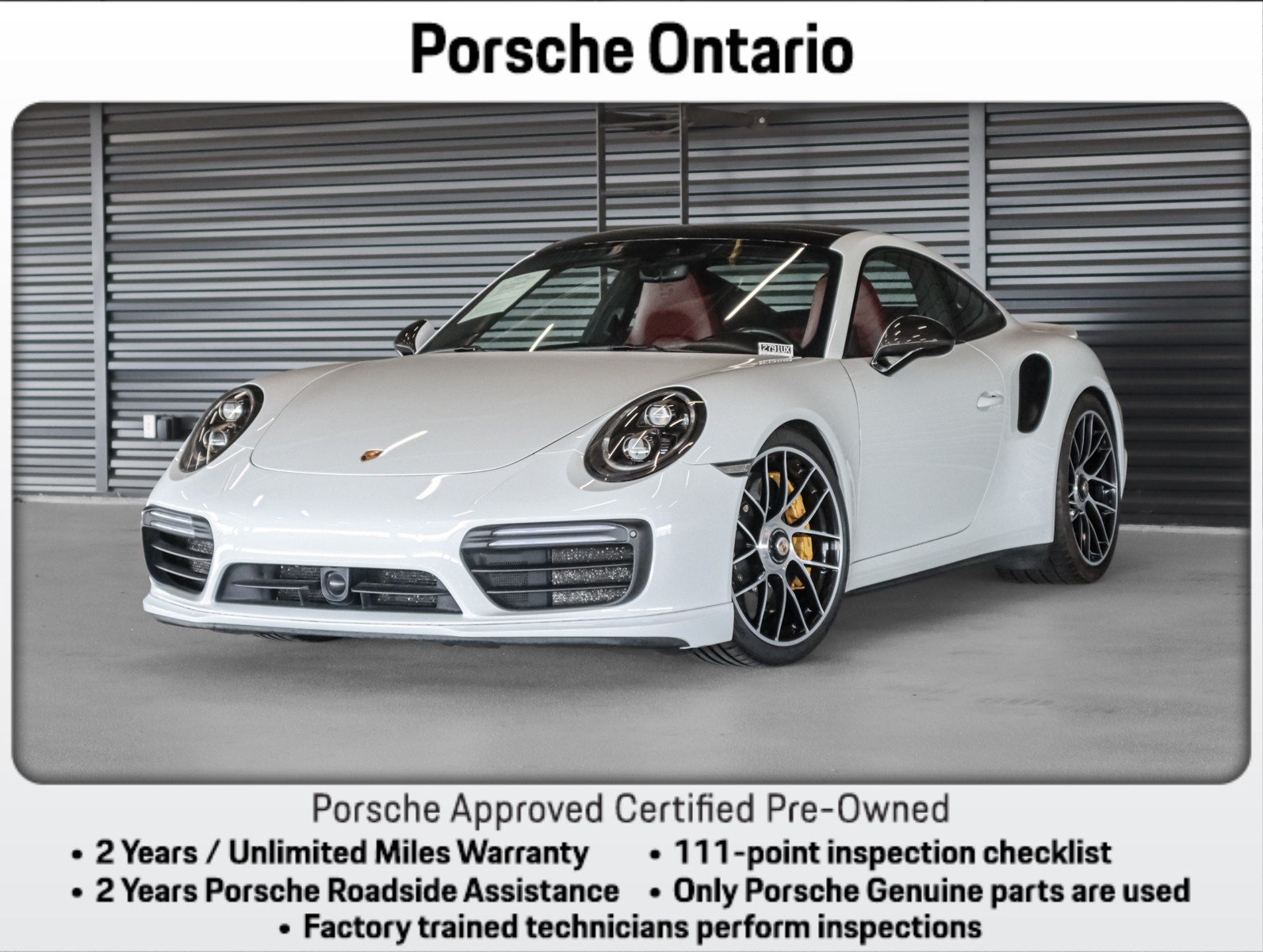 Certified 2019 Porsche 911 Turbo S AWD/4WD image 1