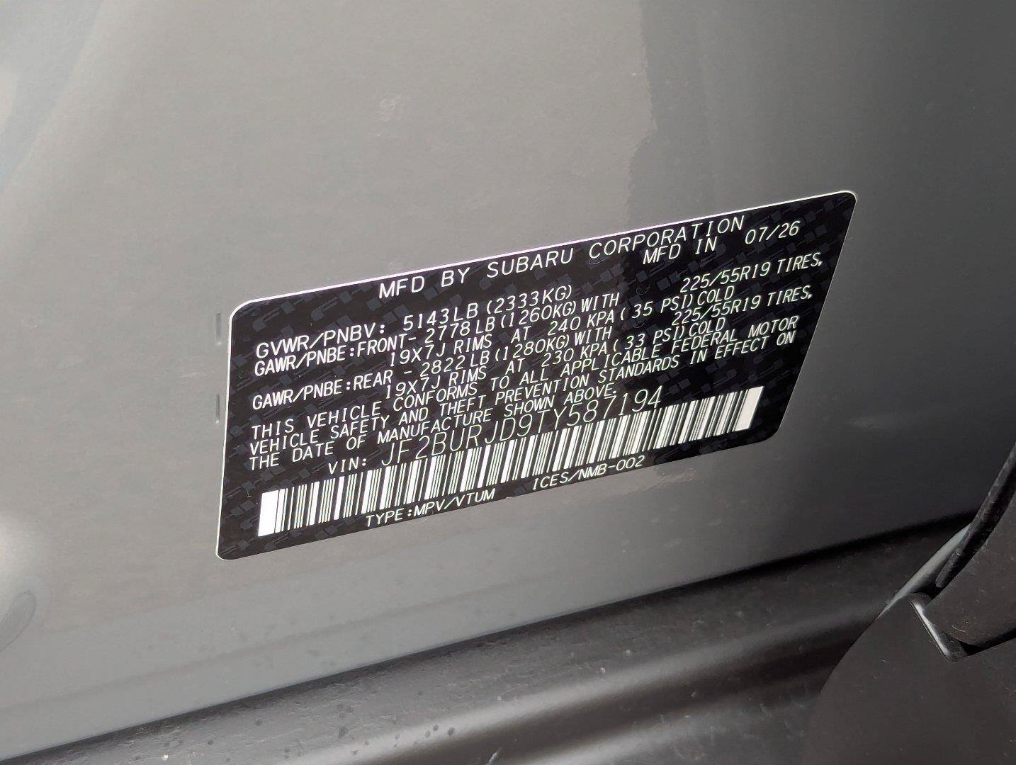 New 2026 Subaru Outback Touring XT AWD/4WD image 43