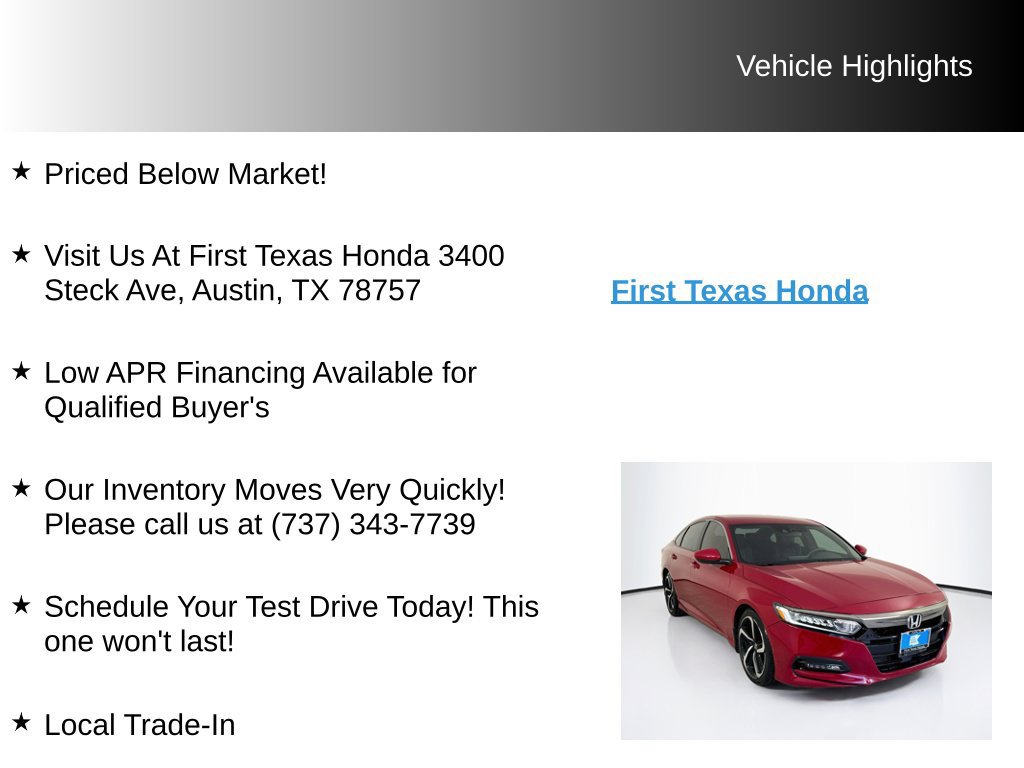 Used 2019 Honda Accord Sport image 9