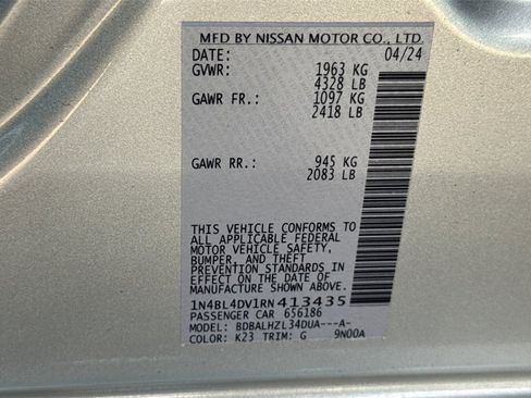 Used 2024 Nissan Altima 2.5 SV image 32