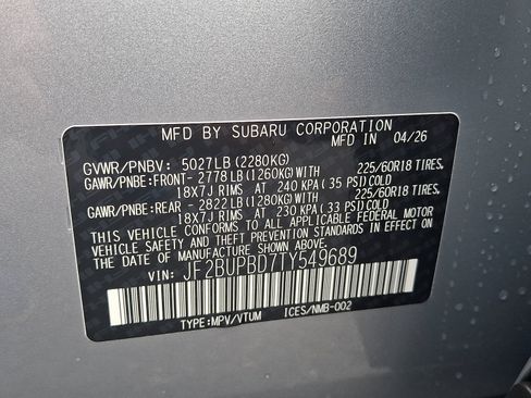 New 2026 Subaru Outback Premium AWD/4WD image 19