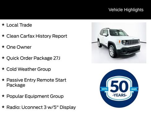 Used 2017 Jeep Renegade Latitude w/ Popular Equipment Group AWD/4WD image 6