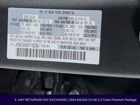 Used 2024 MAZDA CX-90 3.3 Turbo w/ Premium Package image 39