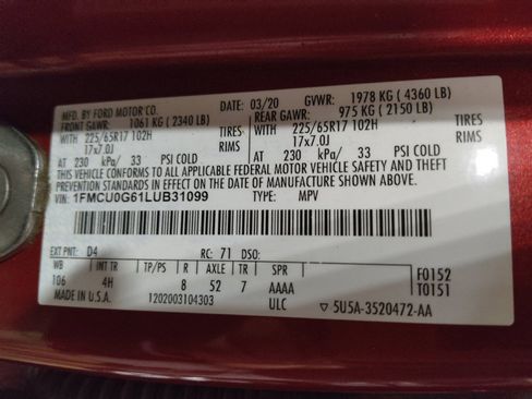 Used 2020 Ford Escape SE FWD image 33