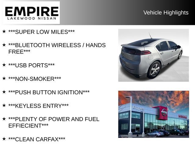 Used 2014 Chevrolet Volt Premium w/ Premium Trim Package FWD image 2