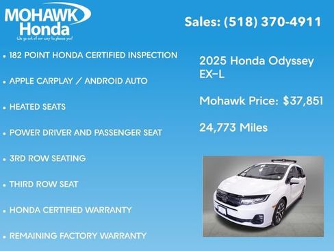 Certified 2025 Honda Odyssey EX-L image 16