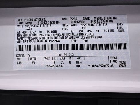 New 2026 Ford Transit 350 148 High Roof Extended DRW AWD/4WD image 38