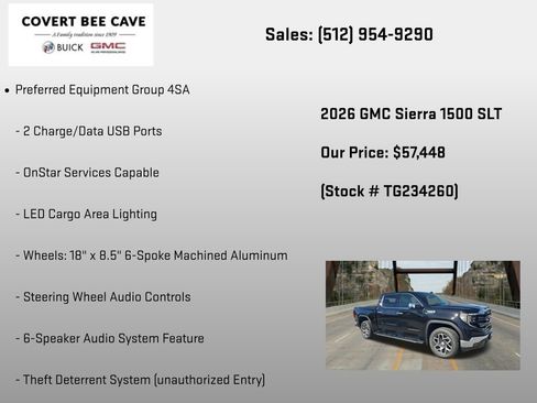 New 2026 GMC Sierra 1500 SLT AWD/4WD image 24