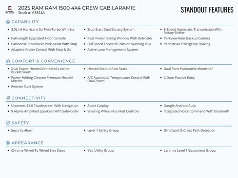 Certified 2025 RAM 1500 Laramie w/ Bed Utility Group image 3