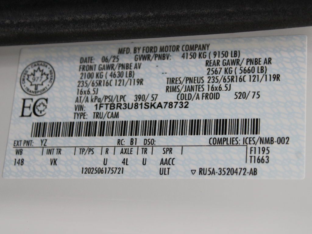 Used 2025 Ford Transit 250 148 High Roof Extended AWD w/ Load Area Protection Package image 55