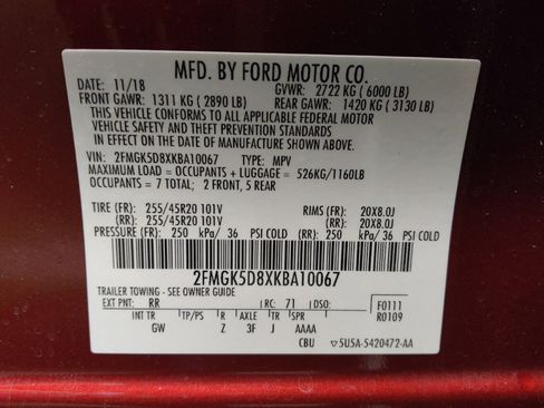 Used 2019 Ford Flex Limited w/ Appearance Package FWD image 33