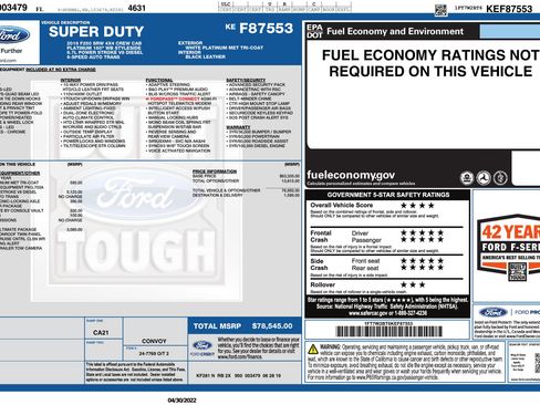 Used 2019 Ford F250 Platinum w/ Platinum Ultimate Package image 3