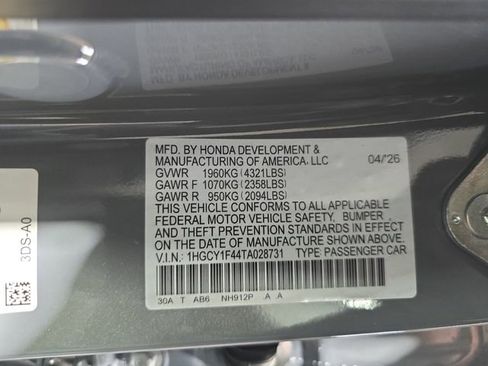 New 2026 Honda Accord SE image 35