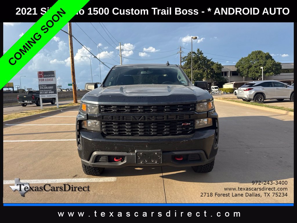 Used 2021 Chevrolet Silverado 1500 Custom Trail Boss w/ LPO, Dark Essentials Package AWD/4WD image 2