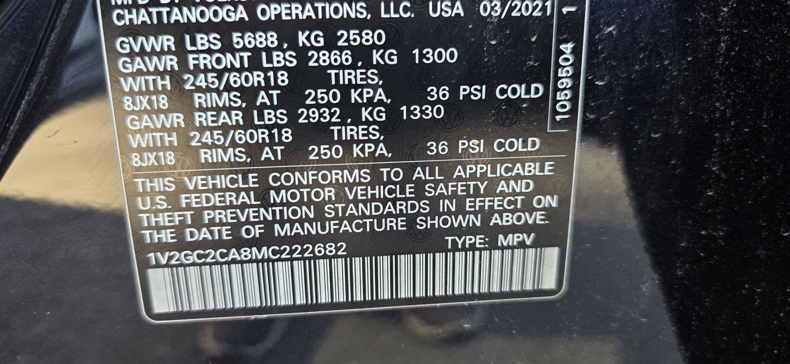 Used 2021 Volkswagen Atlas Cross Sport S AWD/4WD image 21