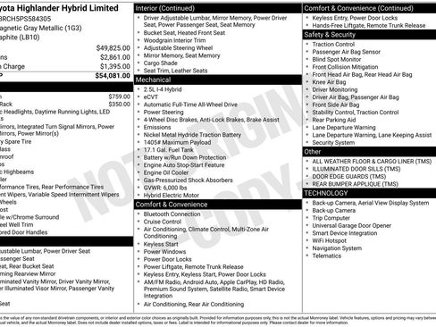 Used 2023 Toyota Highlander Limited image 14