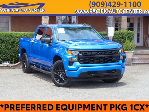 Used 2025 Chevrolet Silverado 1500 Custom w/ Turbomax Blackout Package AWD/4WD image 1