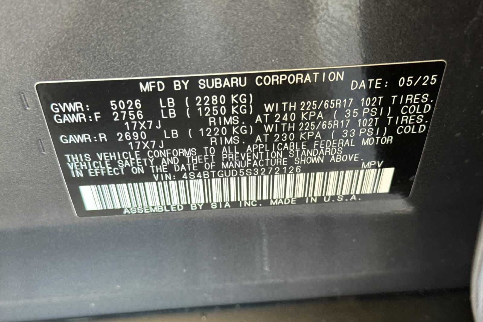 Certified 2025 Subaru Outback Wilderness AWD/4WD image 33