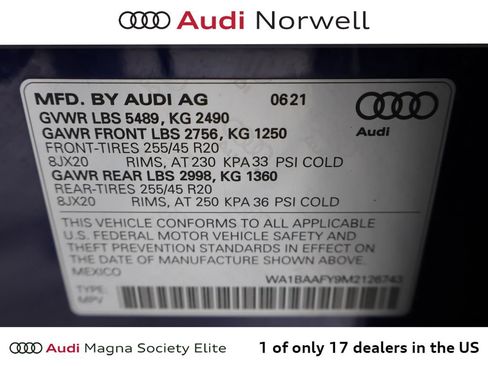 Used 2021 Audi Q5 Premium Plus w/ Premium Plus Package AWD/4WD image 3