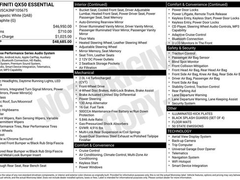 Used 2022 INFINITI QX50 Essential image 38