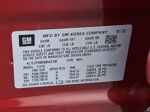 Certified 2022 Chevrolet Trax LT w/ LT Convenience Package image 27