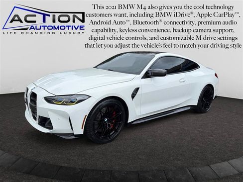 Used 2021 BMW M4 Coupe w/ M Carbon Exterior Package RWD image 4