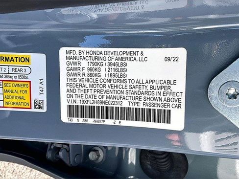 Certified 2022 Honda Civic Sport image 18