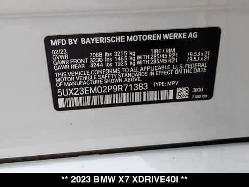 Certified 2023 BMW X7 xDrive40i w/ M Sport Package AWD/4WD image 33