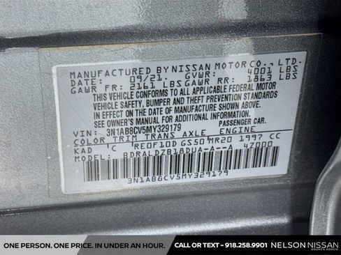 Certified 2021 Nissan Sentra SV w/ SV Premium Package image 31