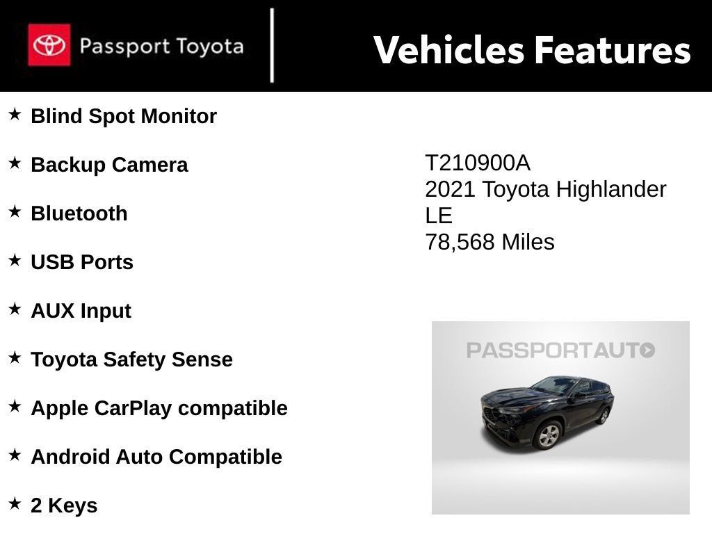 Used 2021 Toyota Highlander LE AWD/4WD image 10