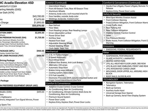 New 2026 GMC Acadia Elevation w/ Black Edition image 37