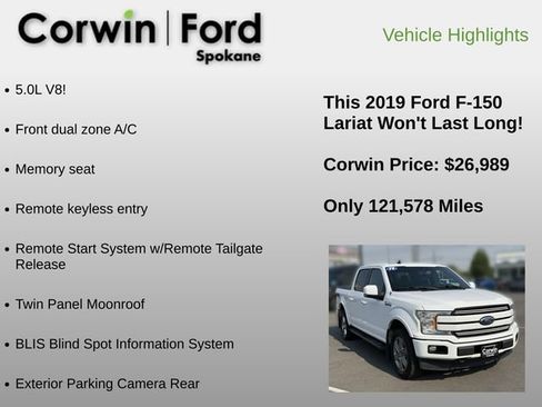 Used 2019 Ford F150 Lariat AWD/4WD image 6