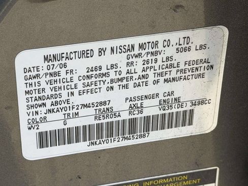 Used 2007 INFINITI M35 x w/ Technology Pkg image 15