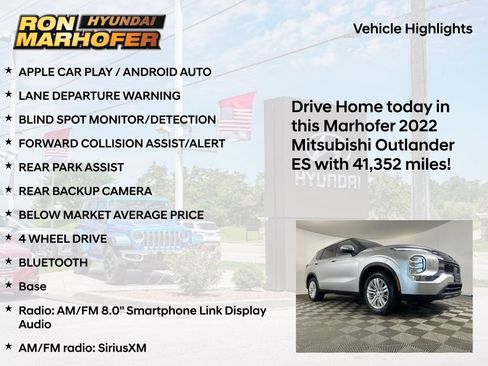 Used 2022 Mitsubishi Outlander ES AWD/4WD image 13