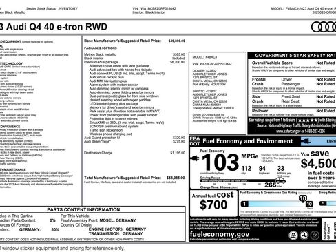 Used 2023 Audi Q4 e-tron Premium Plus w/ Premium Plus image 3