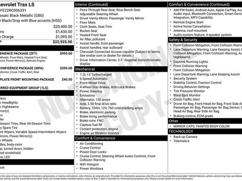 Used 2024 Chevrolet Trax LS w/ LS Convenience Package FWD image 4