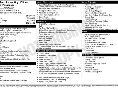 New 2026 Subaru Ascent Bronze Edition image 14