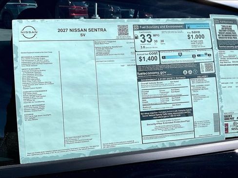 New 2027 Nissan Sentra SV FWD image 13