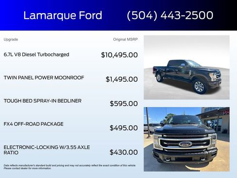 Used 2022 Ford F250 Platinum w/ FX4 Off-Road Package AWD/4WD image 2