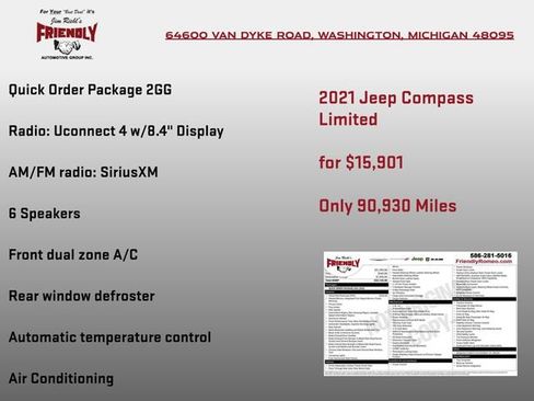 Used 2021 Jeep Compass Limited AWD/4WD image 3