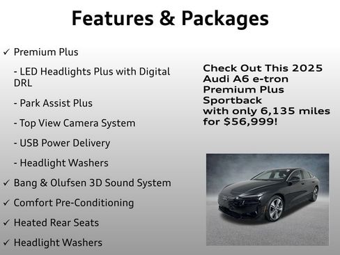 Used 2025 Audi A6 e-tron Premium Plus w/ Premium Plus image 20